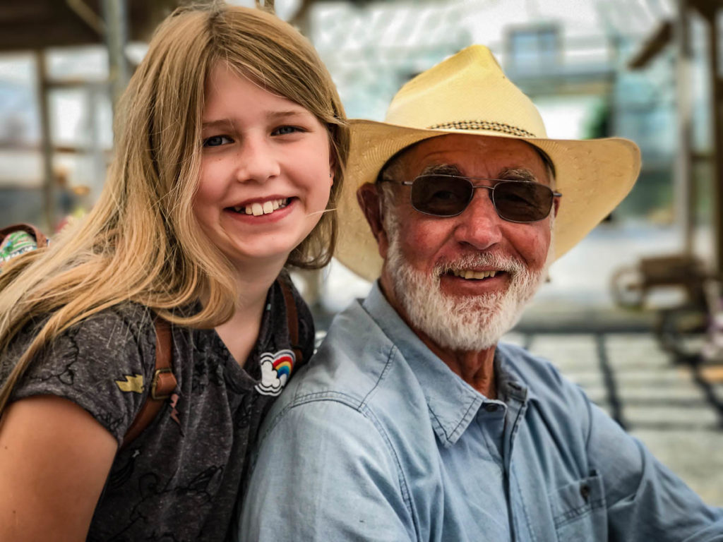 Nora with Grandpa Art