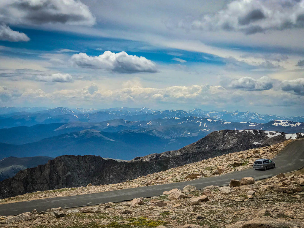 View west from the top of Mt. Evans.