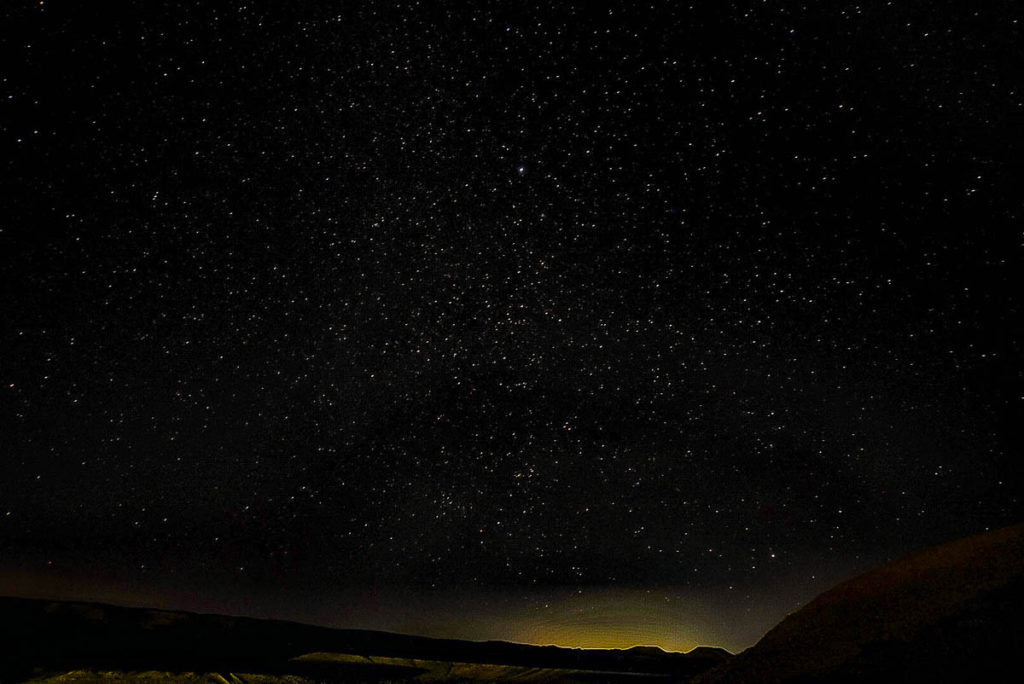 Night stars over the northern desert