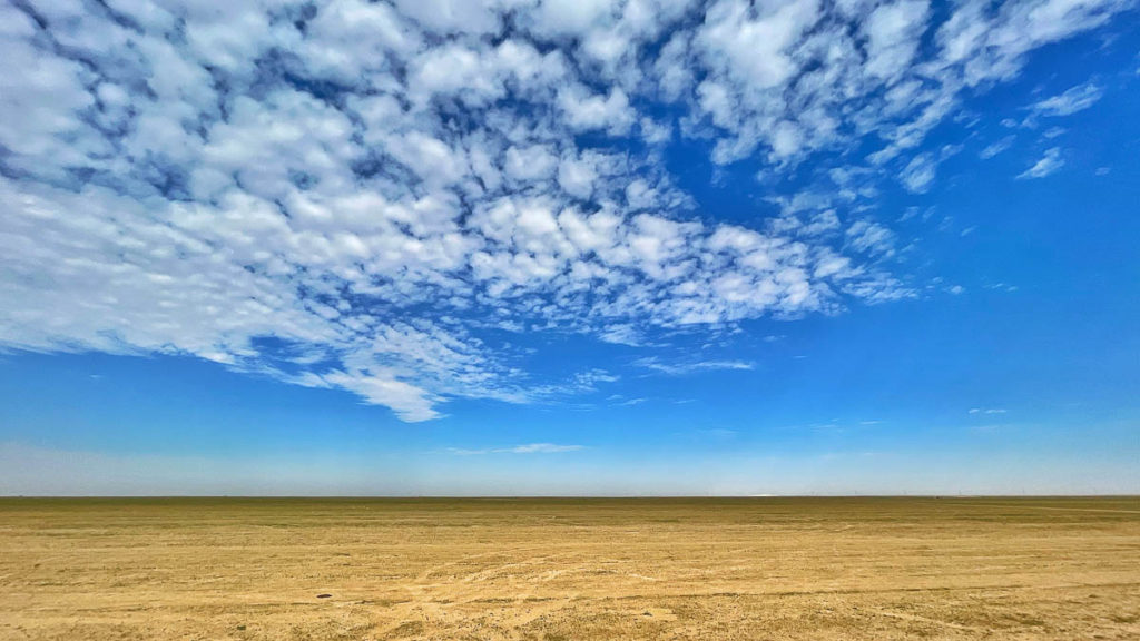 desert under a big blue sky
