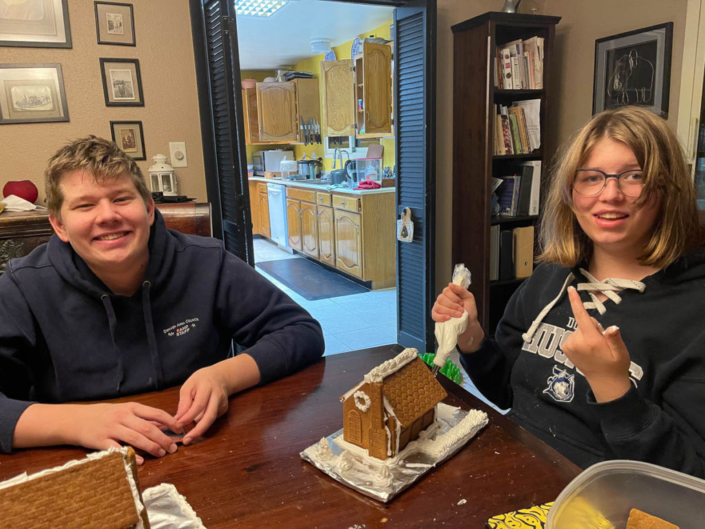 Day 1 of gingerbread houses