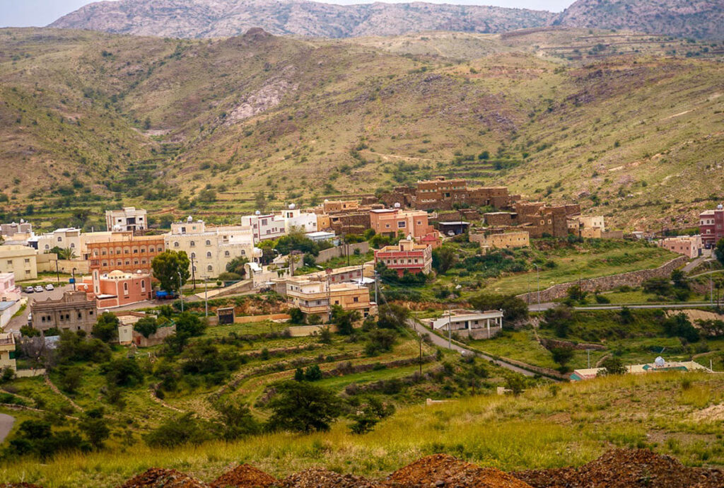 Panoram of a small village in the Asir
