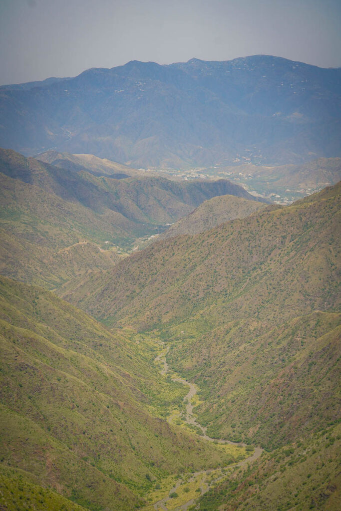 Looking down a valley in the Asir